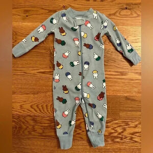 Hanna Andersson Miffy Sleeper Pajamas 12-18M 75 cm Bunny Organic Cotton